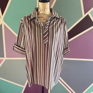 Michael Lauren Striped Red and Blue Men's Shirt